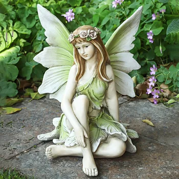 Κορίτσι Garden flower fairy σπίτι διακόσμηση κήπο βίλα διακόσμηση τέχνες ρητίνης άγαλμα στολίδια διακόσμηση των δωματίων νεράιδα
