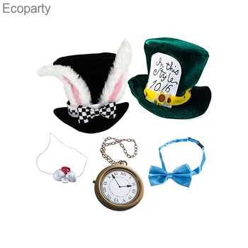 Κουνέλι Κοστούμι Αλίκη στη χώρα των Θαυμάτων Κ. Κουνέλι Κουνέλι White Hat Cosplay Στηρίγματα για Εξαρτήματα 5-piece Set Εξαρτήματα Set5