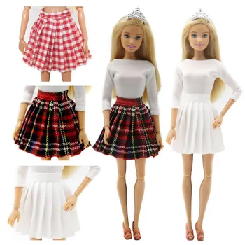Κούκλα Ρούχα Χειροποίητα Καρό Μόδας Πλισέ Φούστα Φοιτητής Ομοιόμορφη Κοντές Φούστες Φόρεμα Κούκλα Ρούχα Για Το 1/6 Αξεσουάρ Doll
