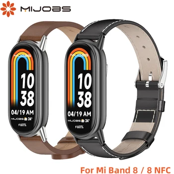 Λουρί για Xiaomi Mi Band 8 Βραχιολιών Δέρματος Μόδας Αντικατάσταση Wristband Miband 8 NFC Correa Mi Έξυπνη Ζώνη 8 Καρπό Ιμάντες