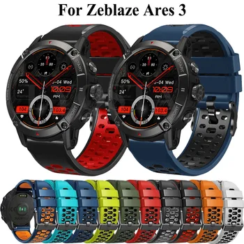 Λουρί Σιλικόνης Για Zeblaze Ares 3 Βραχιόλι Wristband Για Zeblaze Ares 3 Έξυπνο Ρολογιών Αντικατάστασης Ζωνών Βραχιολιών Αναπνεύσιμο Λουρί