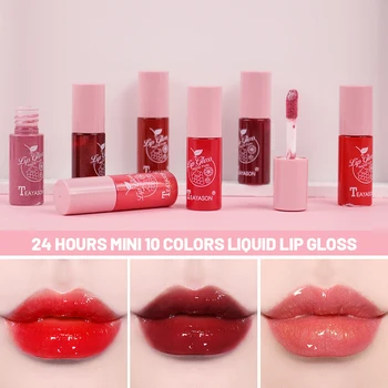 Μίνι 10 Χρώματα Υγρό Lip Gloss το Αδιάβροχο αντικολλητικό 24 Ώρες Μακράς Διαρκείας Velvet Matte Κραγιόν Lip Gloss Καλλυντικά Μακιγιάζ Φροντίδα