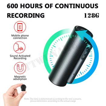 Μίνι συσκευή εγγραφής φωνής 600 ώρες ψηφιακή συσκευή εγγραφής επαγγελματικό ήχο φωνογράφος ήχου ακούγοντας μικρο-ρεκόρ φορητή μικρή