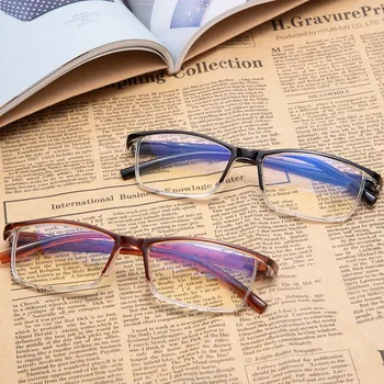 Μισό Πλαίσιο Γυαλιά Ανάγνωσης Μοντέρνα Άνετα Presbyopic Eyewear Άνοιξη Πόδι, για Άνδρες και για Γυναίκες +1,0 Έως +4.0