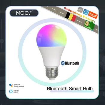 ΜΟ Smart Bluetooth Βολβός των Οδηγήσεων Dimmable Ελαφρύς λαμπτήρας 9W E27 TUYA Βολβοί Φως συμβαλλόμενων μερών Χρώματος Διευθετήσιμη Dimmer Alexa, google Voice