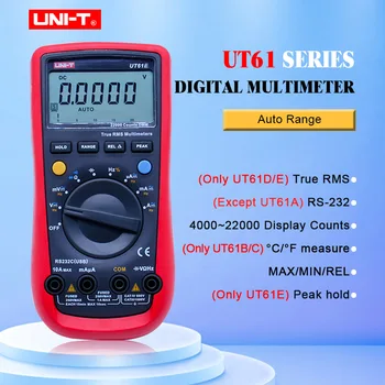 ΜΟΝΆΔΑ UT61E Ψηφιακό Πολύμετρο True rms Auto Range UT61A/B/C/D AC DC Μετρητής Δεδομένων Κρατήστε Multimetre+USB τάση και το ρεύμα οργάνων ελέγχου