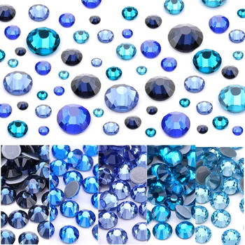 Μπλε Σειρά SS6-SS30 επείγουσα Επιδιόρθωση Rhinestone DIY Γυαλιού Κρυστάλλου Ακτινοβολεί Gems Στρας Για Κεντήματα, Ρούχα, Φόρεμα, Διακόσμηση