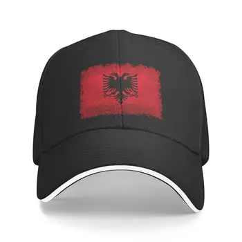 Μόδα Αλβανική Σημαία Με Σκισμένες Άκρες Του Μπέιζμπολ Για Άνδρες Και Για Γυναίκες Ενήλικο Πατριωτικό Αλβανία Αγάπη Ρυθμιζόμενο Μπαμπά Καπέλο Άνδρες Γυναίκες Χιπ Χοπ