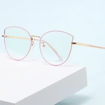 Μόδα Μάτι της Γάτας Αντι-μπλε Ελαφριά Επίπεδη Γυαλιά οι Γυναίκες είναι Σαφής Λεπτή Γυαλιά Πλαισίων Διαφανής Αντι Μπλε Ελαφρύ Υπολογιστή Eyewear