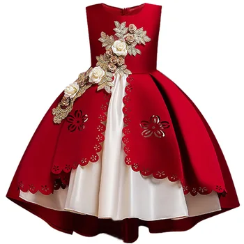 Νέα 2022 Κομψά Φορέματα Κόμμα Για Τους Γάμους Των Κοριτσιών Τούλι Ροζ Puff Μανίκι Πριγκίπισσα Φόρεμα Μπάλα Χριστούγεννα Κοστούμι Για Τα Παιδιά 3 5 8 Y