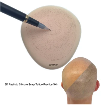 Νέα Άφιξη 3D Ρεαλιστική Σιλικόνης Scalp Micropigmentation Τατουάζ Πρακτική Δέρμα