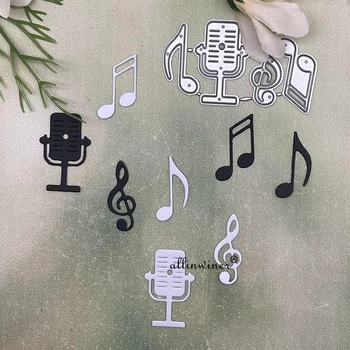 Νέα Μουσική νότα διακόσμηση DIY Τέχνη Κοπής Μετάλλων Die Λεύκωμα αποτυπωμένο σε Ανάγλυφο Έγγραφο Καρτών Άλμπουμ Τεχνών Πρότυπο Στένσιλ Πεθάνει