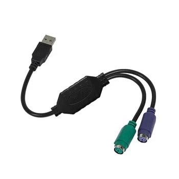 Νέο Αρσενικό USB Σε PS/2 PS2 Θηλυκό Μετατροπέα Προσαρμοστών Μετατροπέων Σκοινιού Καλωδίων του Πληκτρολογίου
