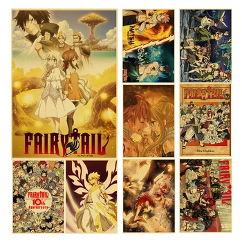 Νοσταλγία Διακόσμηση Του Σπιτιού Anime Fairy Tail Αφίσες Υψηλό Qualit Μόδας Animation Σαλόνι Αφίσες Για Τη Διακόσμηση Του Σπιτιού Πίνακες