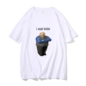 Ο μπέρτραμ Τρώει τα Παιδιά Αστεία Εμπορικό Άνδρες Γυναίκες T-πουκάμισο που Τρώει τα Παιδιά Tees Άνθρωπος Καθαρό Βαμβάκι Κορυφές Κοντό Μανίκι Νέα Μαύρη Casual Χαλαρό Tshirt