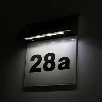 ΟΔΗΓΉΣΕΩΝ Ηλιακό σπίτι αριθμός Doorplate Αριθμός Λαμπτήρων Σπίτι Πόρτα Αριθμούς Υπαίθριος Τοίχος Πλάκα Φως 4 LED