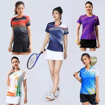 Οι γυναίκες Tennis T-Shirt Σορτς Σύνολα, Θηλυκό Μπάντμιντον Jersey Φούστα Ταιριάζει, το Κορίτσι του Πινγκ-Πονγκ Τεε Ρούχα, Βόλεϊ, Γυμναστήριο Sport Kit