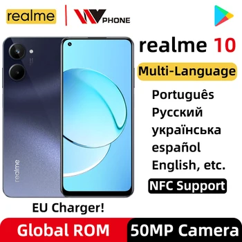 Παγκόσμια ROM Realme 10 Smartphone Helio G99 6nm Διαδικασία Multi-γλώσσα 50MP Κάμερα 6.4