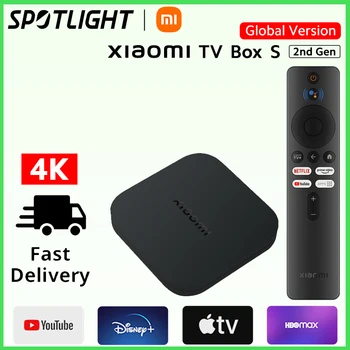 [Παγκόσμια Πρεμιέρα] Xiaomi Mi TV Box S 2nd Gen Παγκόσμια Έκδοση 4K Ultra HD Streaming Media Player, το Google TV HDR 2GB 8GB BT5.2