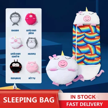 Παιδική τσάντα Ύπνου βελούδινα κούκλα μαξιλάρι Αγόρια Κορίτσια Ζεστό Μαλακό Τεμπέλης παιδιά sleepsacks μωρό Κινουμένων σχεδίων Σάκο Ύπνου Για το Δώρο Γενεθλίων