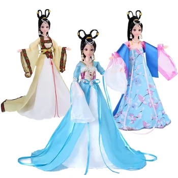 Παραδοσιακή Κινεζική Αρχαία Νεράιδα Ομορφιά Φορέματα Για Κούκλες Barbie Ρούχα Κόμμα Πριγκίπισσα Κοστούμι Παιδιά DIY Παιχνίδια 1/6 BJD Αξεσουάρ