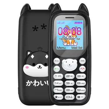 Πιέστε το Κουμπί, κινούμενα σχέδια Κινητό Τηλέφωνο 1.44 Ίντσας 2G GSM Dual SIM MP3 Τηλ Κάμερα Φακών Μικρό Μαθητή Lady Mini Κινητά τηλέφωνα