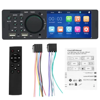 Ραδιόφωνο αυτοκινήτου Στερεοφωνικό Παίκτης Επικεφαλής Μονάδα 7805C MP5 Player Υψηλής Ευκρίνειας Bluetooth Audio Video 1 Din 4.1