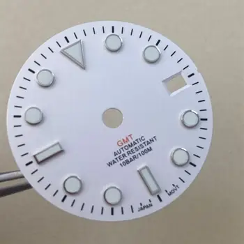 ρολόι αξεσουάρ nh34 sunray καντράν πράσινο φωτεινό λευκό μπλε για nh34 GMT κίνηση 29mm καντράν