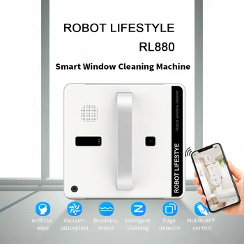 Ρομποτικός Καθαριστής τζαμιών Ηλεκτρική Σκούπα Smart Προγραμματισμένο Τύπο Wifi App Ελέγχου Γυαλί Παραθύρων Καθαρίζοντας Ρομπότ 100 - 240V