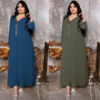 Ρόμπα Longue Αμπέχωνο Femme Musulmane Τσεκιών Abaya Ντουμπάι Τουρκία Ισλαμική Αραβική Μουσουλμανική Μακρύ Φόρεμα Για Τις Γυναίκες Καφτάνι Mujer Vestidos