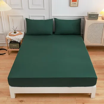 Σκούρο πράσινο Σπίτι Κρεβάτι κλασικό Κρεβάτι Σεντόνια Σαβανασ Κάλυψη Στρωμάτων με Ελαστικό Microfiber 120*200*27,150*200*27cm