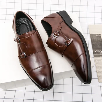 Σχεδιαστής μόδας Επίσημη Slip Για Άνδρες Παπούτσια New Classic Δερμάτινα Oxfords Για το Γαμήλιο Πάρτι Επίπεδη Παπούτσια ανδρικά Loafers