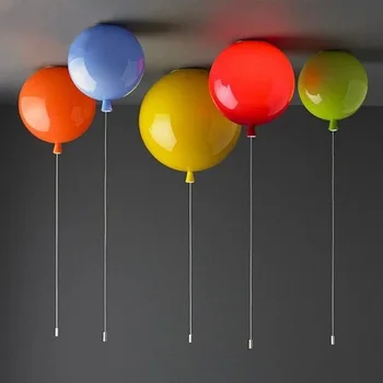 Σύγχρονο Απλό Ανώτατος Λαμπτήρας Ακρυλικό Μπαλόνι Λαμπτήρας Κρεβατοκάμαρων Λαμπτήρων Τοίχων των ΟΔΗΓΉΣΕΩΝ για Παιδιά παιδικό Δωμάτιο Διακόσμηση Φω'των Χρώμα Μπαλόνι Λαμπτήρων