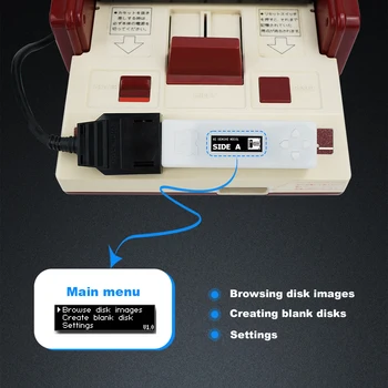 Σύστημα δίσκων Drive Emulator FDSKey με την επίδειξη OLED MicroSD Κάρτα Για FC AV Famicom Κονσόλα