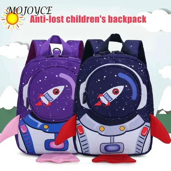 Τα παιδιά Νάυλον Casual Backpack Ταξιδιού που Ταξιδεύουν τις Τσάντες Ελεύθερου χρόνου Κινουμένων σχεδίων 3D Rocket Παιδιά Καθημερινά Αγόρια, Κορίτσια, Σχολική Τσάντα Ώμων