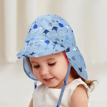 Τα παιδιά το Καλοκαίρι Καπέλα Κάδων Προστασία UV Υπαίθρια Παραλία Καπέλο Ήλιων Αγόρι Κορίτσι Χτυπημάτων Καπ Ρυθμιζόμενο Φαρδύ Γείσο Καπ Αντηλιακό Καπέλο