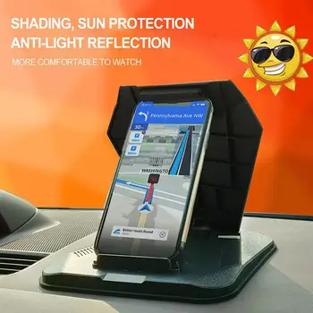 Τηλεφωνικός Κάτοχος αυτοκινήτων Ταμπλό Αντι-Ολίσθησης για το ΠΣΤ Τοποθετεί το Λίκνο Επίπεδης Οθόνης Navigator Υποστήριξη Προστασίας από τον Ήλιο Για 3.0-9.7 ίντσας Smartphone