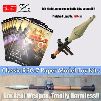 Το 2019 τα Νέα Κλίμακα RPG-7 Rocket Launcher Μπαζούκα Περιοδικό 3D Χαρτί Craft Μοντέλα παιχνιδιών Χειροποίητα DIY Συναρμολογούνται Cosplay όπλο παιχνίδια
