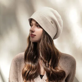 Το 2022 το Θηλυκό Boutique Κασμίρ Χειμώνα Καπέλο Γούνα Ζεστό Μαλακό Μαλλί Γυναίκες Skullies Σκούφοι Χονδρικής Fedora Ρετρό κυρία καλύμματα μπερέ