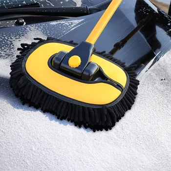 Το 2022 Το Νέο Αυτοκίνητο Καθαρίζοντας Βουρτσών Βουρτσών Πλυσίματος Αυτοκινήτων Συμπτύσσοντας Μακριά Λαβή Καθαρισμού Σφουγγαρίστρα Chenille Σκούπα Αξεσουάρ Αυτοκινήτων