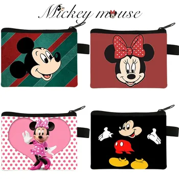 Το 2023 Disney Mickey Mouse Πορτοφόλι για τις Γυναίκες Κινούμενων σχεδίων της Minnie Πορτοφόλι Νομισμάτων Φορητός Καρτών ΤΑΥΤΌΤΗΤΑΣ Κατόχων Kawaii Πολυεστέρα Κλειδί Τσάντα Αποθήκευσης