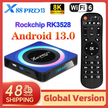 Το 2023 X88 Pro 13 Smart TV Box Android 13.0 TVBox Rockchip RK3528 Τετραπλού Πυρήνα Υποστήριξη 8K Αποκωδικοποίηση Βίντεο Wifi6 BT5.0 Set Top Box