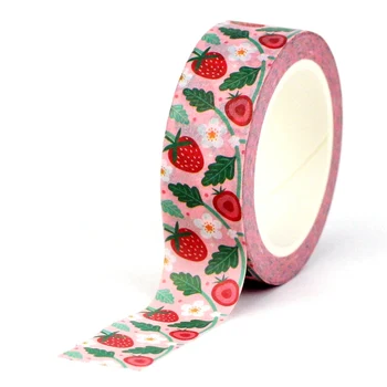 Το 2023 ΝΈΑ 1PC 10M Διακόσμηση Φράουλα και Φύλλα Washi Tape για Scrapbooking Σχεδιασμό Κόλλα Καλύπτοντας Ταινία Χαριτωμένο Χαρτικά