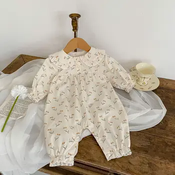 Το 2023 Νέα Άνοιξη Μωρό Κορίτσια Φόρμες Infnat Μακρύ Μανίκι Ρούχα Νεογέννητο Μωρό Κοστούμι Floral Στολή Ρούχα