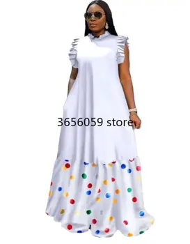 Το 2023 το Κομψό Αφρικής Φορέματα για τις Γυναίκες Σκουφί Φθινόπωρο Άνοιξη Maxi Φόρεμα Κυρίες Παραδοσιακή Αφρικανική Ενδυμασία