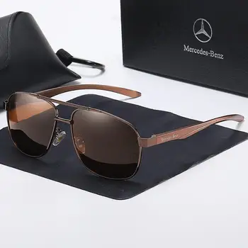 Το 2023 το Νέο Benz της Mercedes τα γυαλιά Ηλίου για για Άνδρες Μετάλλων Τετραγωνικό Πλαίσιο Πόλωση και UV Γυαλιά Προστασίας Οδήγησης Ταξίδια Gafas De Sol