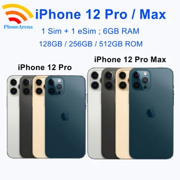 Το 95% το Νέο Αρχικό iPhone 12 Pro / 12ProMax 128GB 256GB ROM 6GB RAM Super Retina OLED Πρόσωπο ID Ξεκλείδωτη iPhone12 Promax 5G