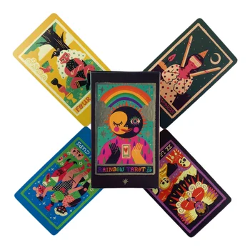 Το Rainbow Ταρώ 78 Oracle Αγγλικά Οράματα Μαντεία Έκδοση Borad Παίζοντας Παιχνίδια