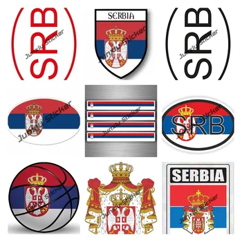 Το αστείο Αυτοκίνητο Αυτοκόλλητο Σημαία της Σερβίας Decal Αυτοκόλλητο για το Macbook για το Lap-top με τη Σερβία Διακριτικών Εθνικών Σημαιών Αυτοκινήτων, Παράθυρο Διακόσμηση