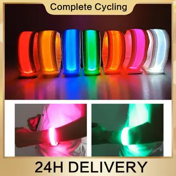 Το βράδυ Τρέχοντας Armband LED Φως Προειδοποίησης Ασφάλειας Υπαίθρια Ποδηλασία Ciclismo Φωτεινή Sport Ζώνη Ποδιών Βραχιόνων Wristband Φως Ποδηλάτων Ζεστό